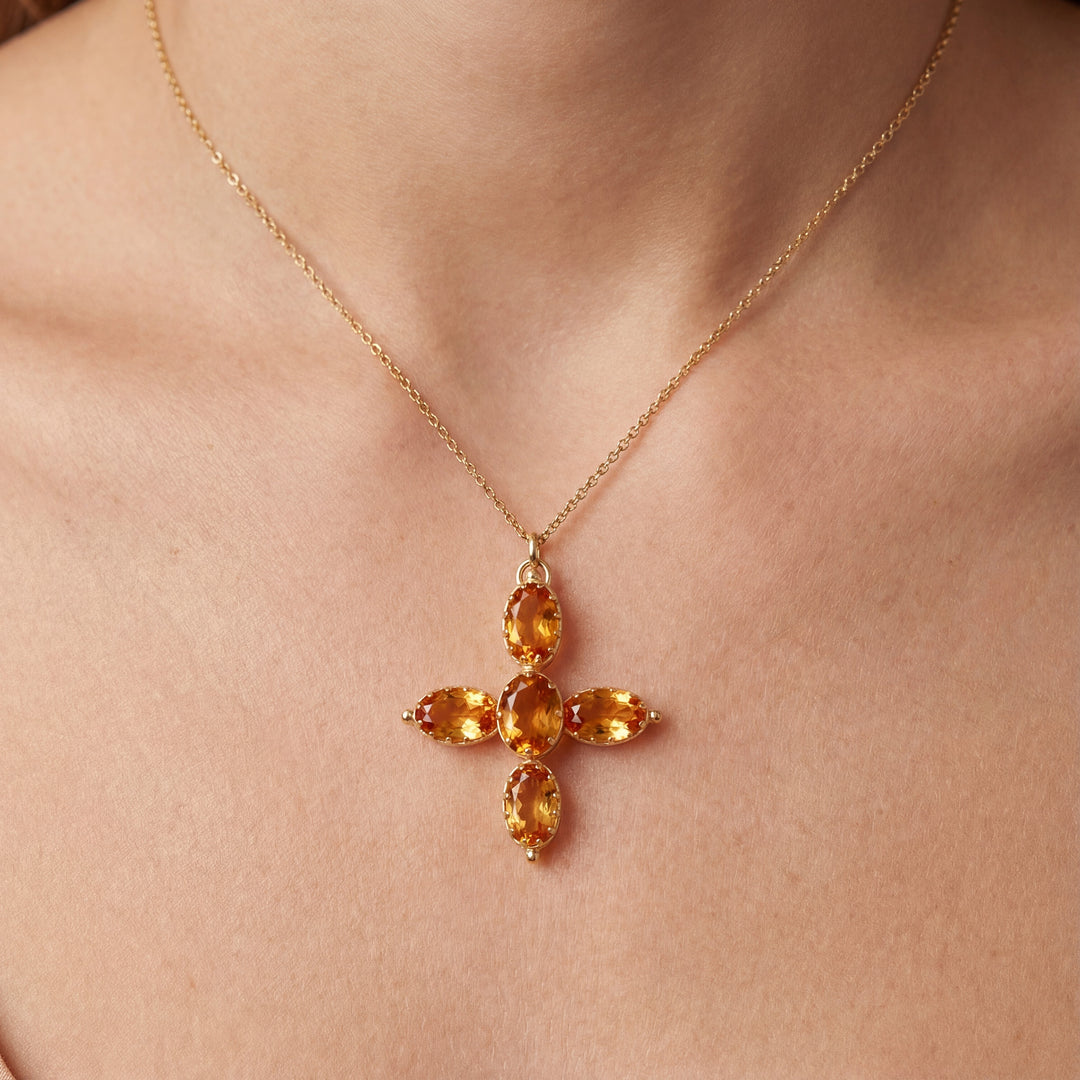 NEW &amp; EXCLUSIVE - Jane Austen Replica Gold Oval Cross