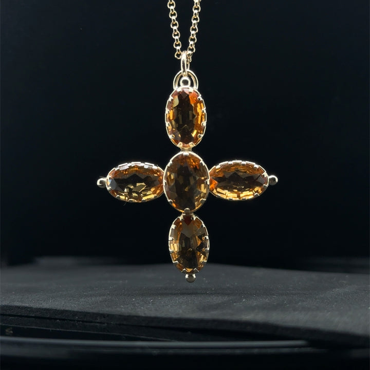 NEW &amp; EXCLUSIVE - Jane Austen Replica Gold Oval Cross
