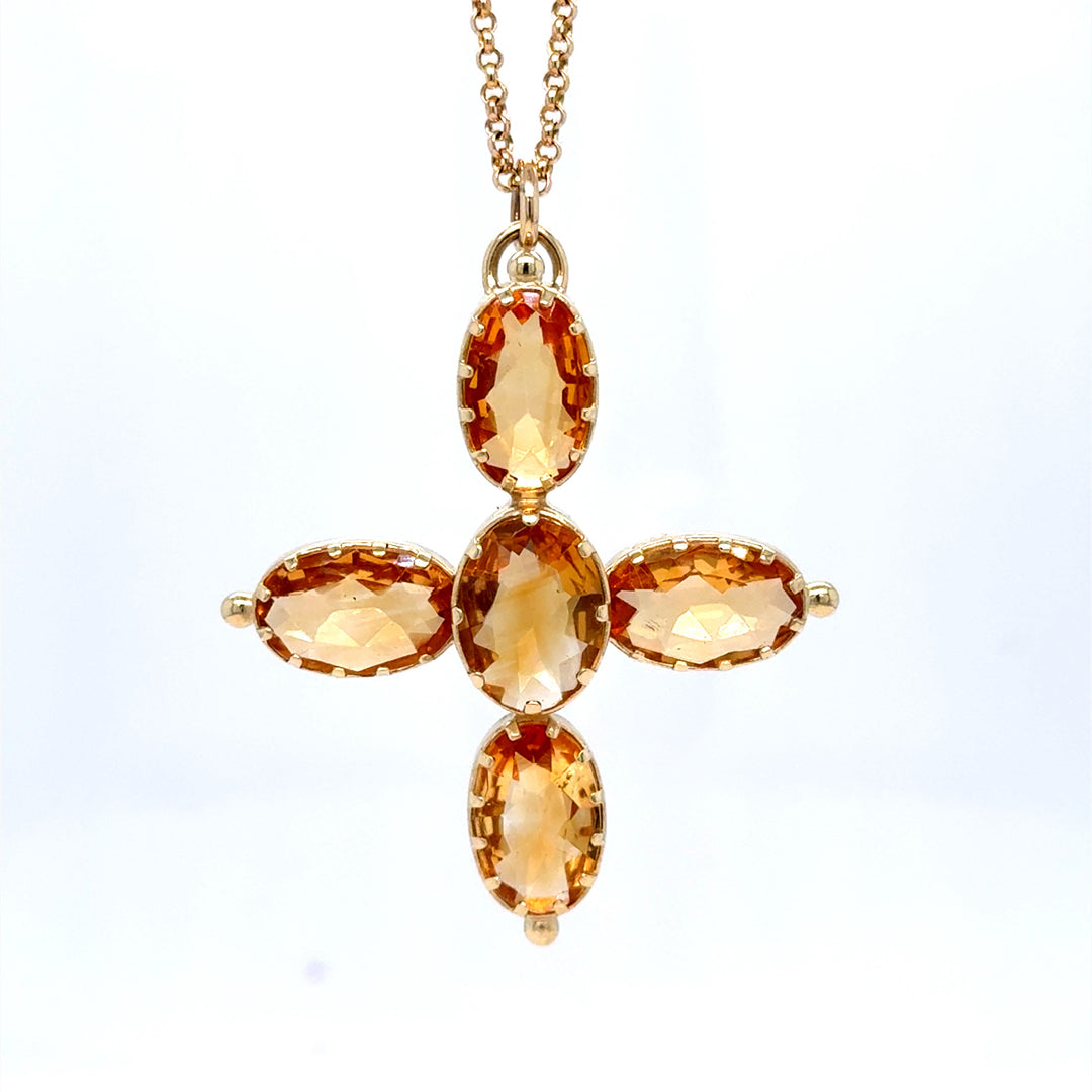 NEW &amp; EXCLUSIVE - Jane Austen Replica Gold Oval Cross
