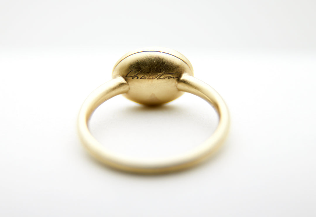 Jane Austen Replica Turquoise Ring - Gold