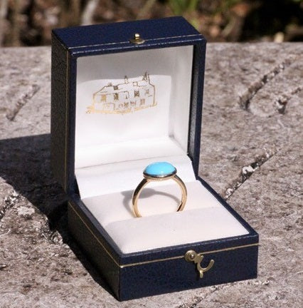 Jane Austen Replica Turquoise Ring - Gold