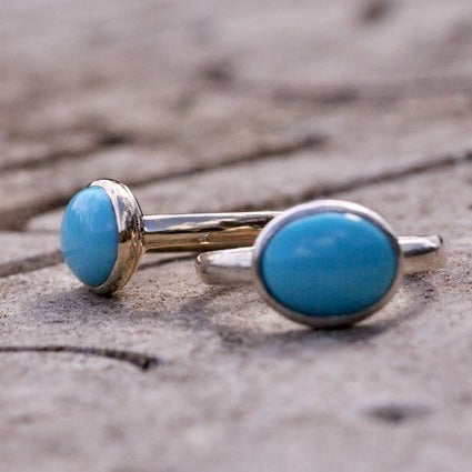 Jane Austen Replica Turquoise Ring - Gold