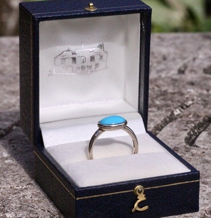 Jane Austen Replica Turquoise Ring - Silver